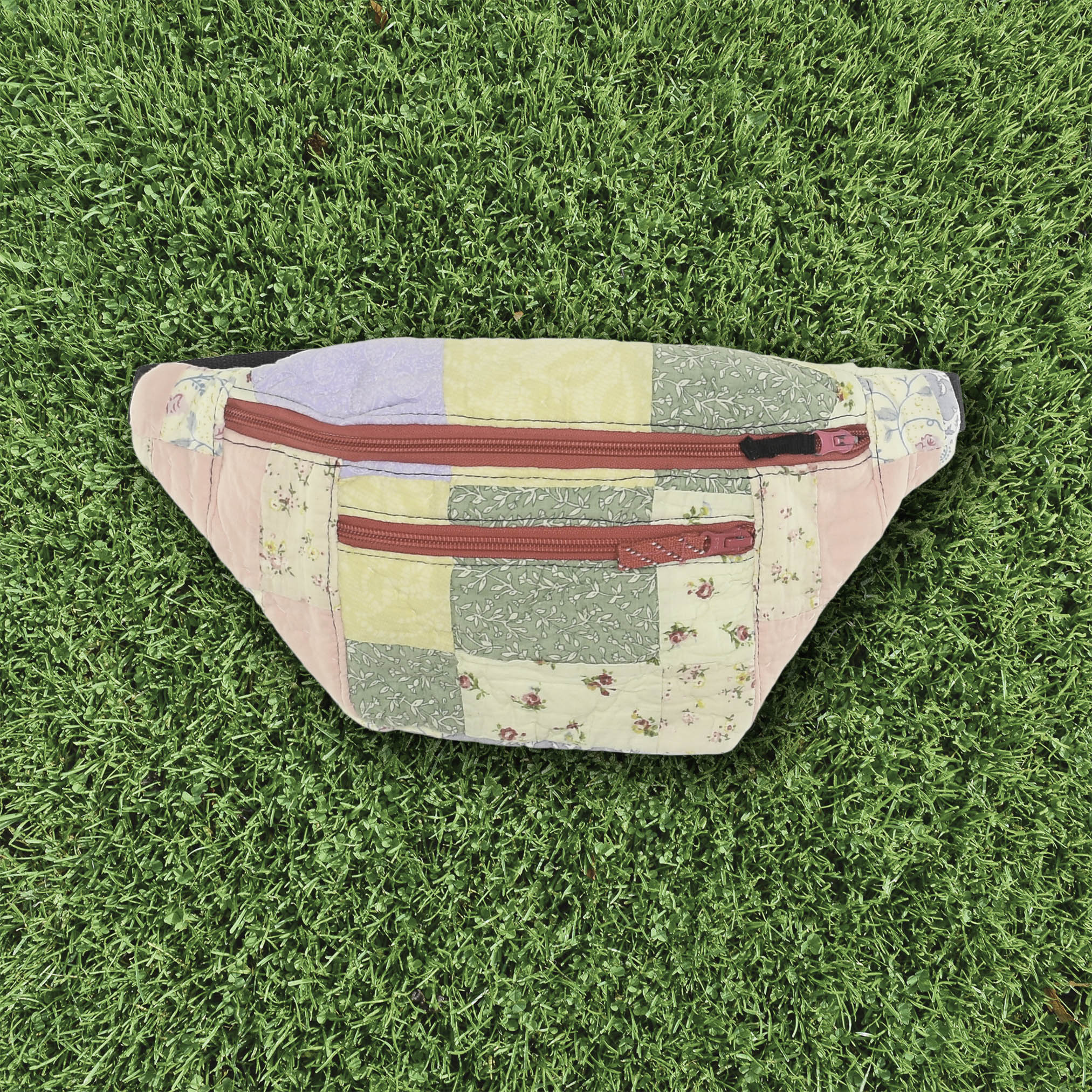 Patchwork Quilt Waist Bag | Pastel Florals