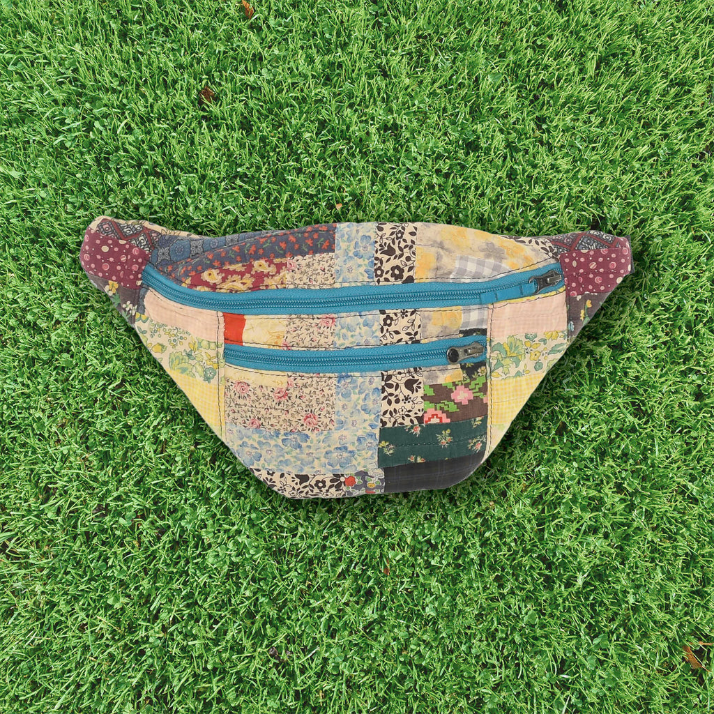 Patchwork Quilt Waist Bag | Mixed Print
