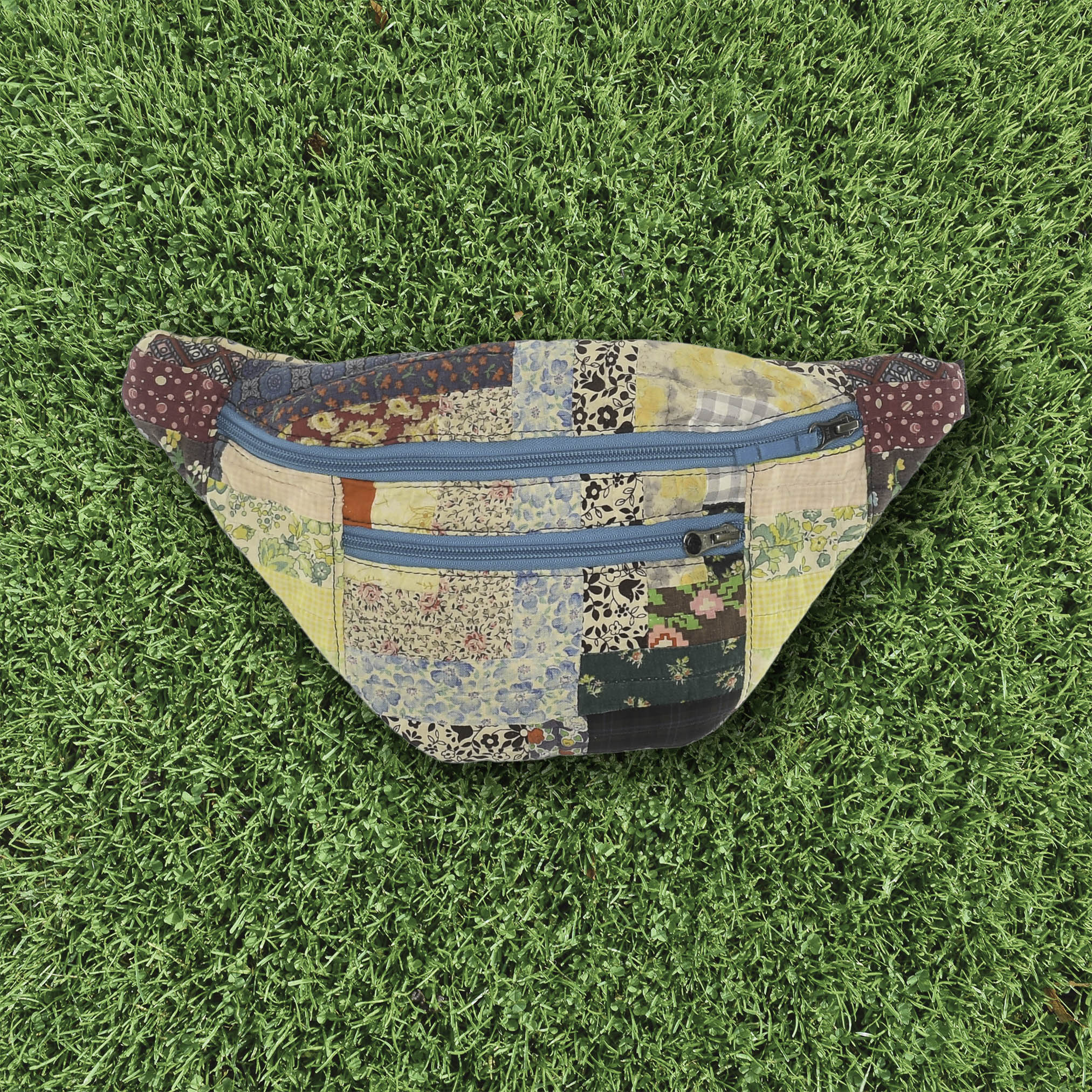 Patchwork Quilt Waist Bag | Mixed Print