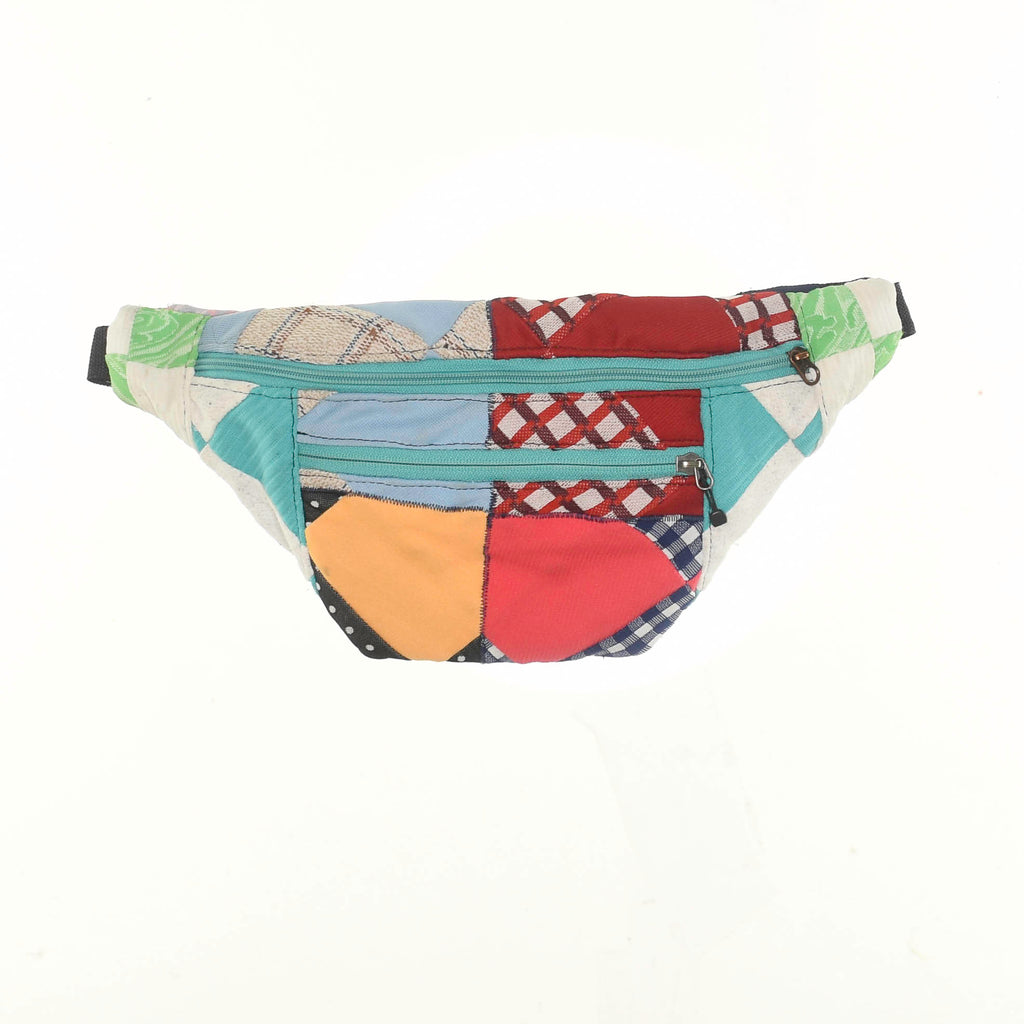Patchwork Quilt Waist Bag | Retro Color-Block