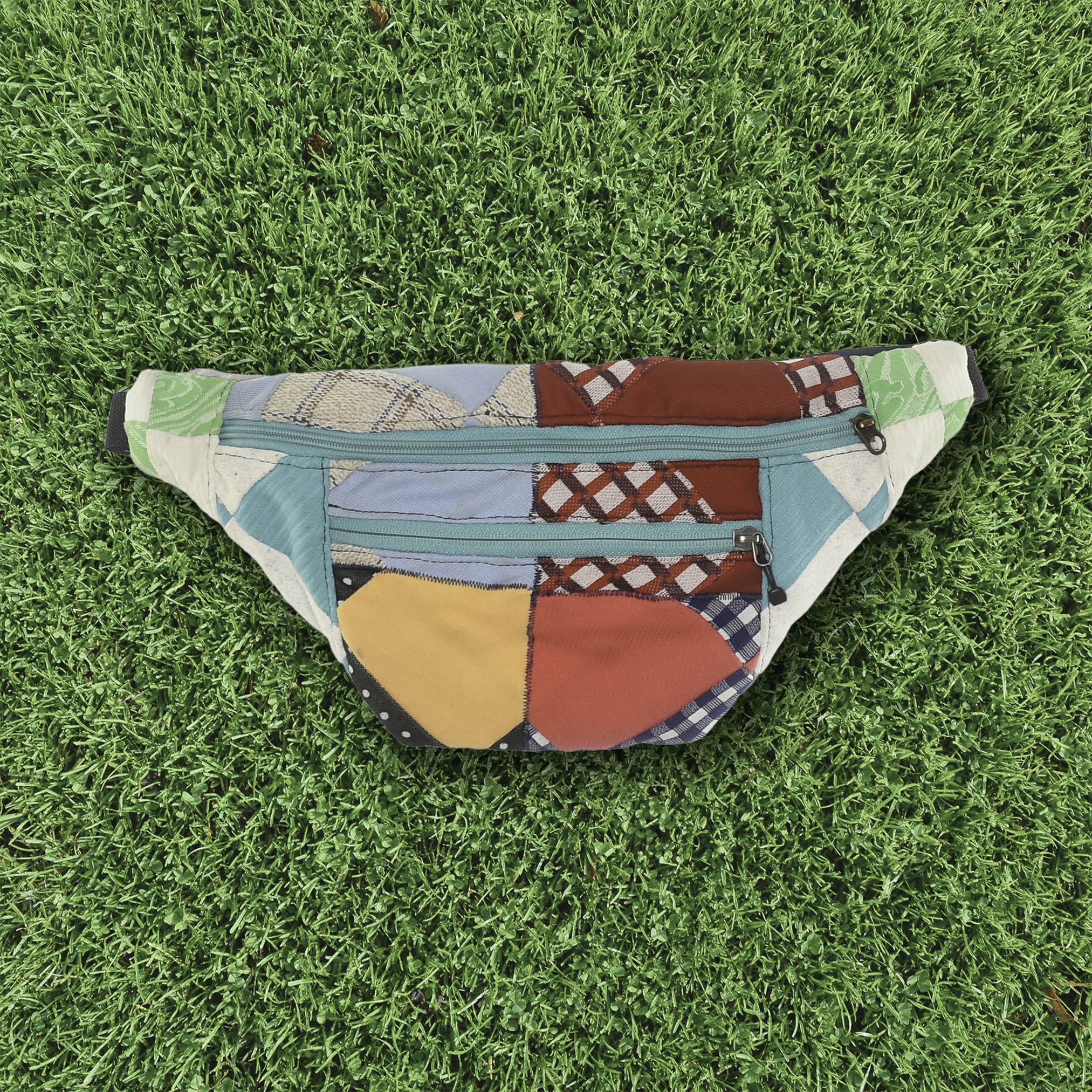 Patchwork Quilt Waist Bag | Retro Color-Block
