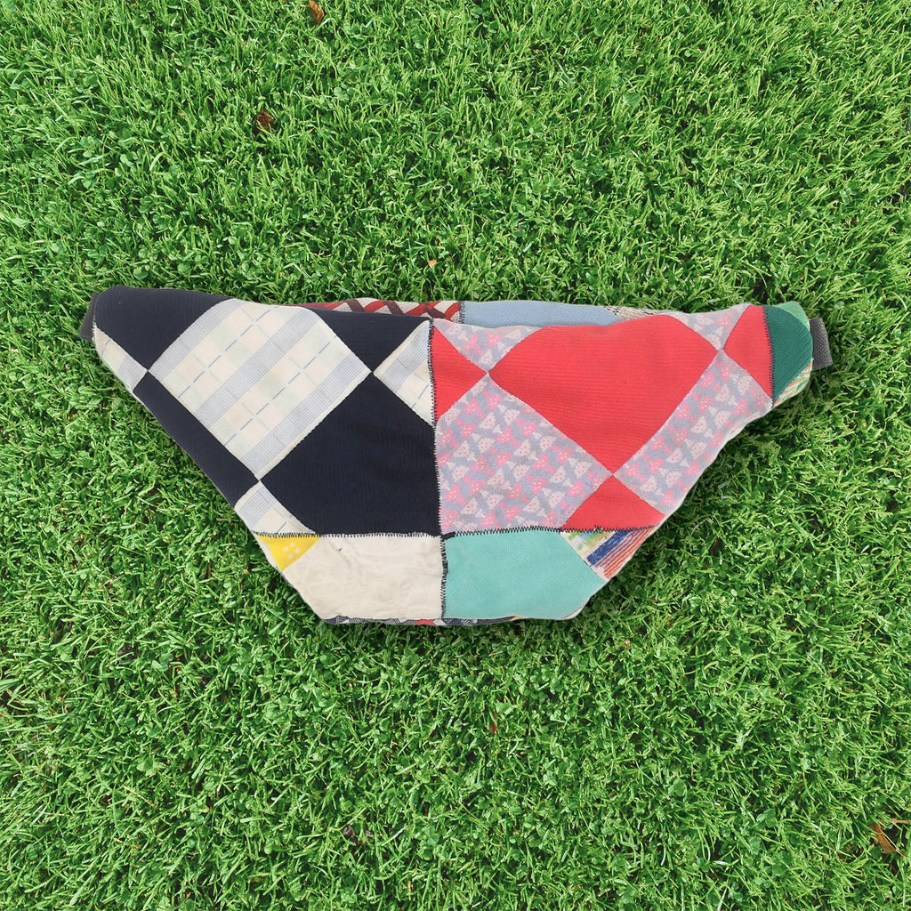 Patchwork Quilt Waist Bag | Retro Color-Block