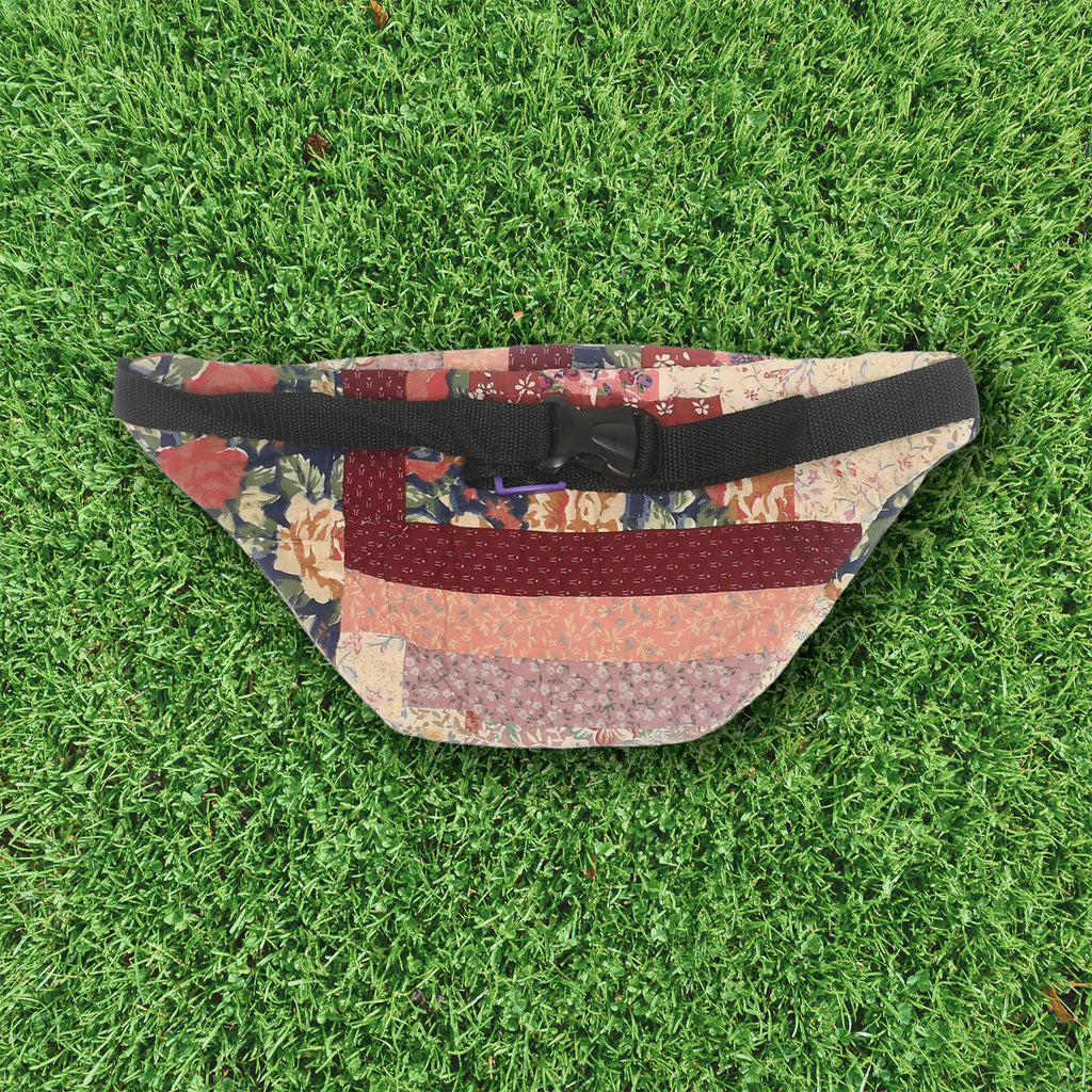 Vintage Floral Patchwork Quilt Waist Bag