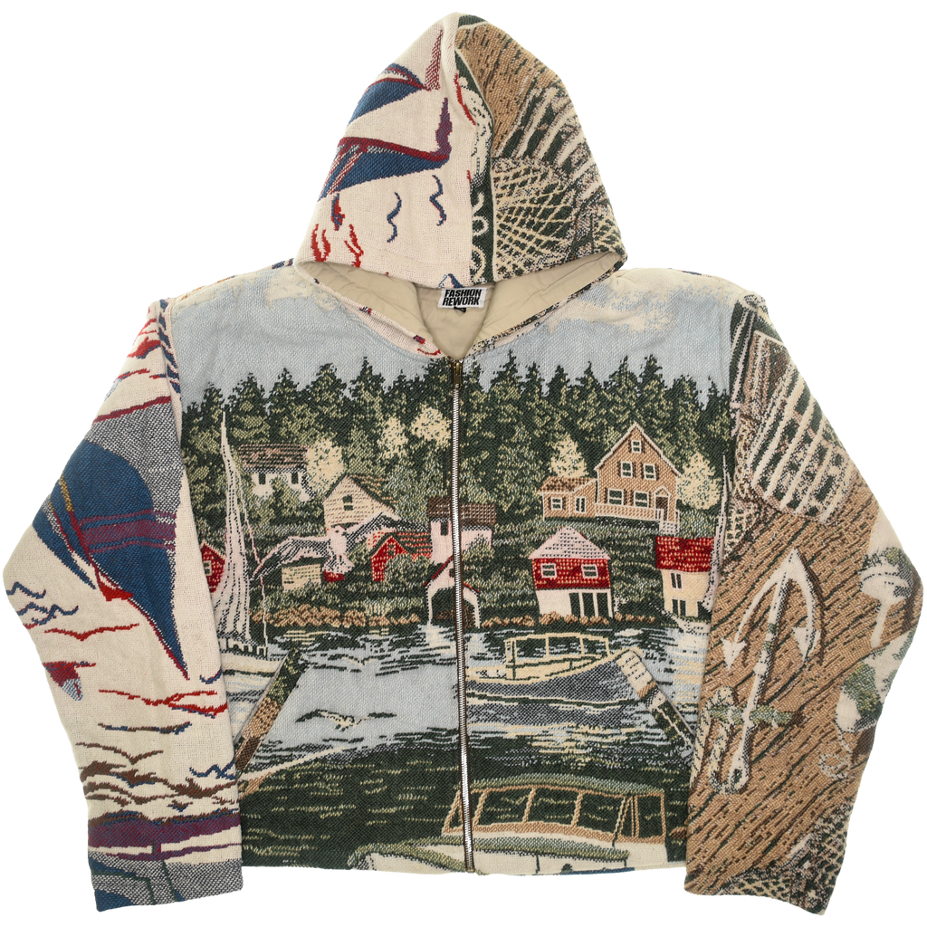(MEASURE) Boat Town Double Tapestry Zip Through