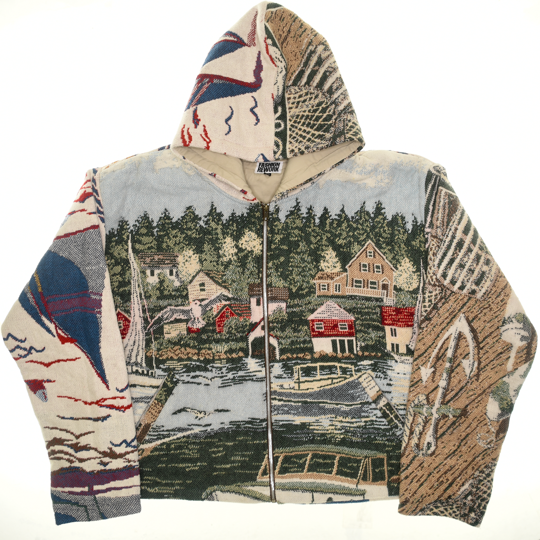 (MEASURE) Boat Town Double Tapestry Zip Through