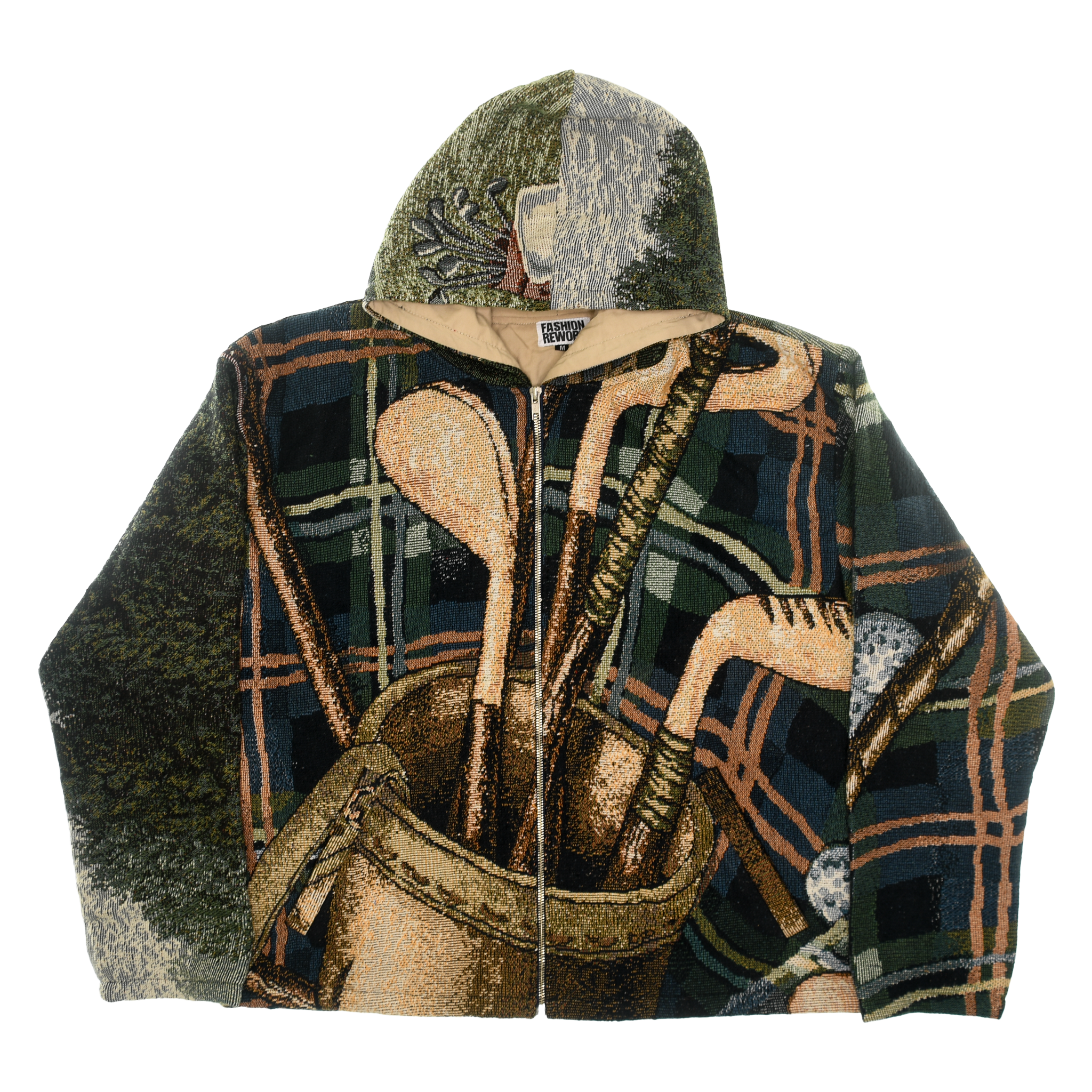 (MEASURE) Golf Green Zip Through Double Tapestry