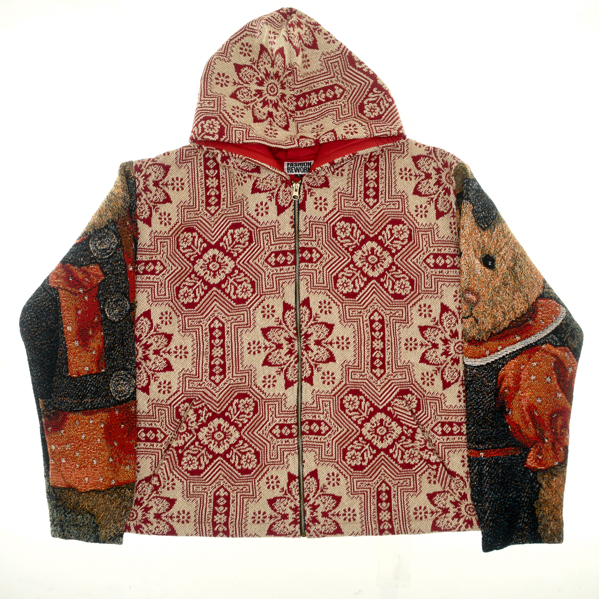 Teddy Bear Double Tapestry Zip Through