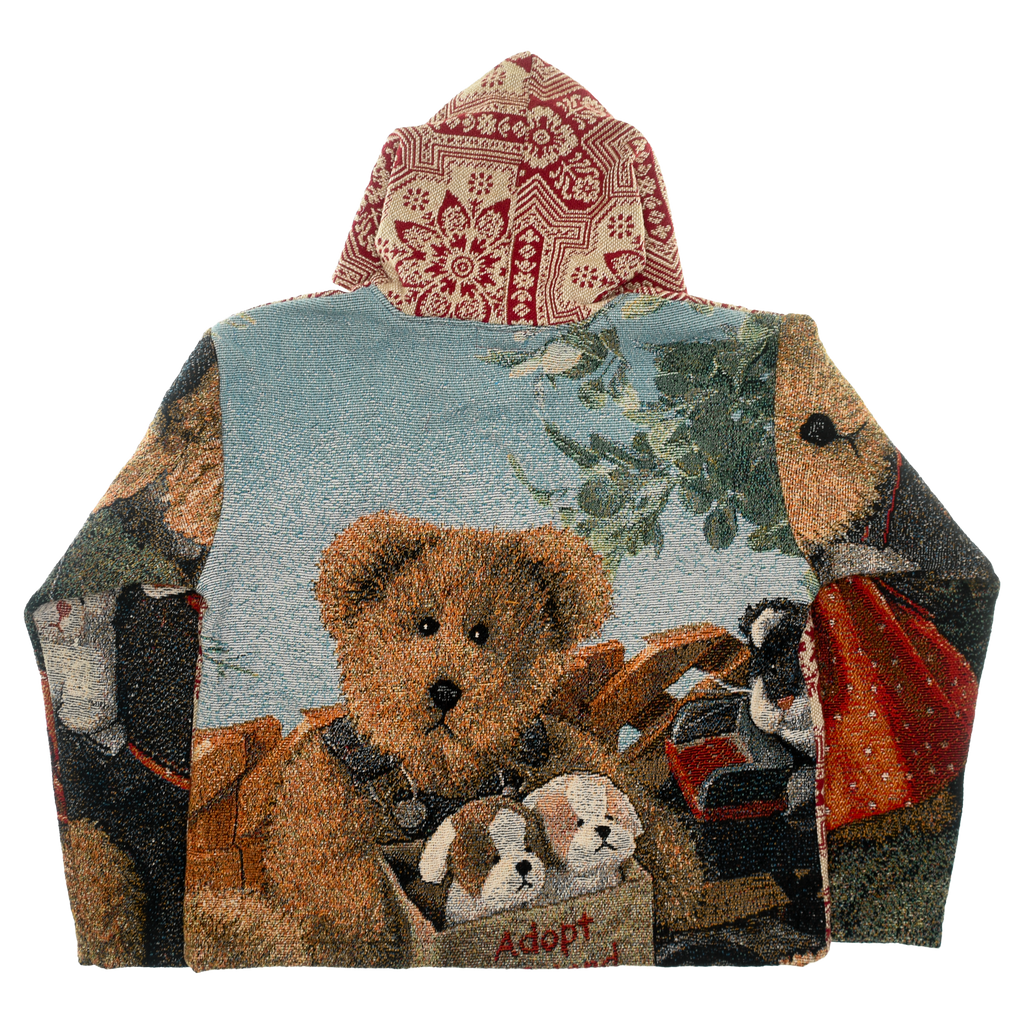 Teddy Bear Double Tapestry Zip Through