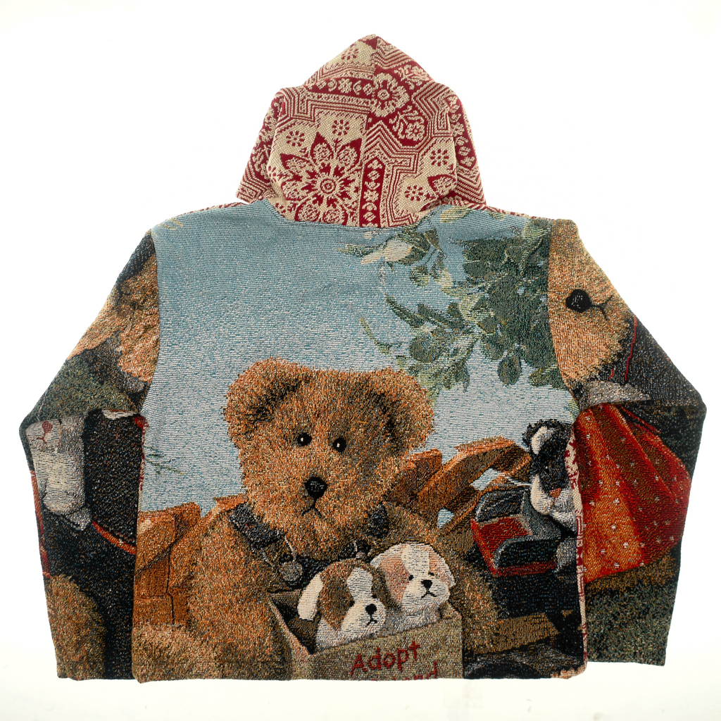 Teddy Bear Double Tapestry Zip Through