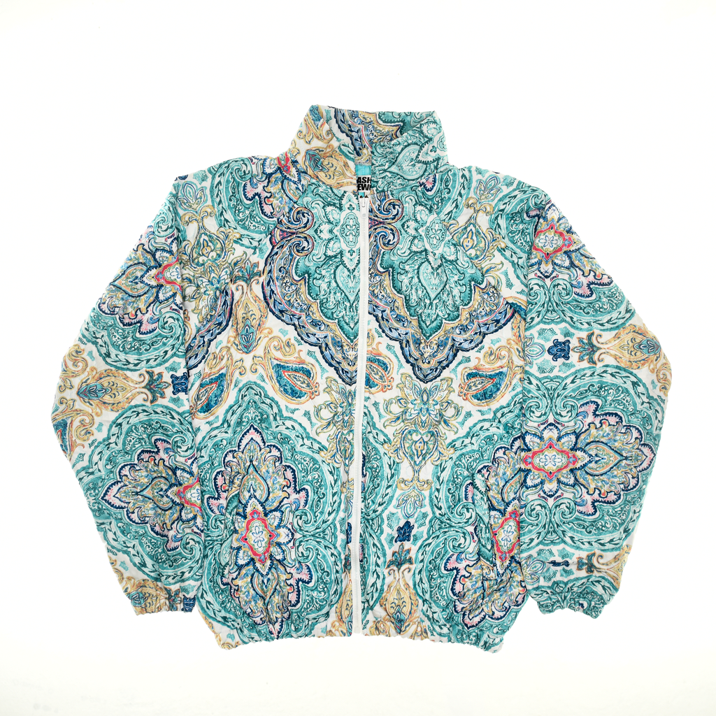 Bright Blue Mandala Classic Quilt Bomber