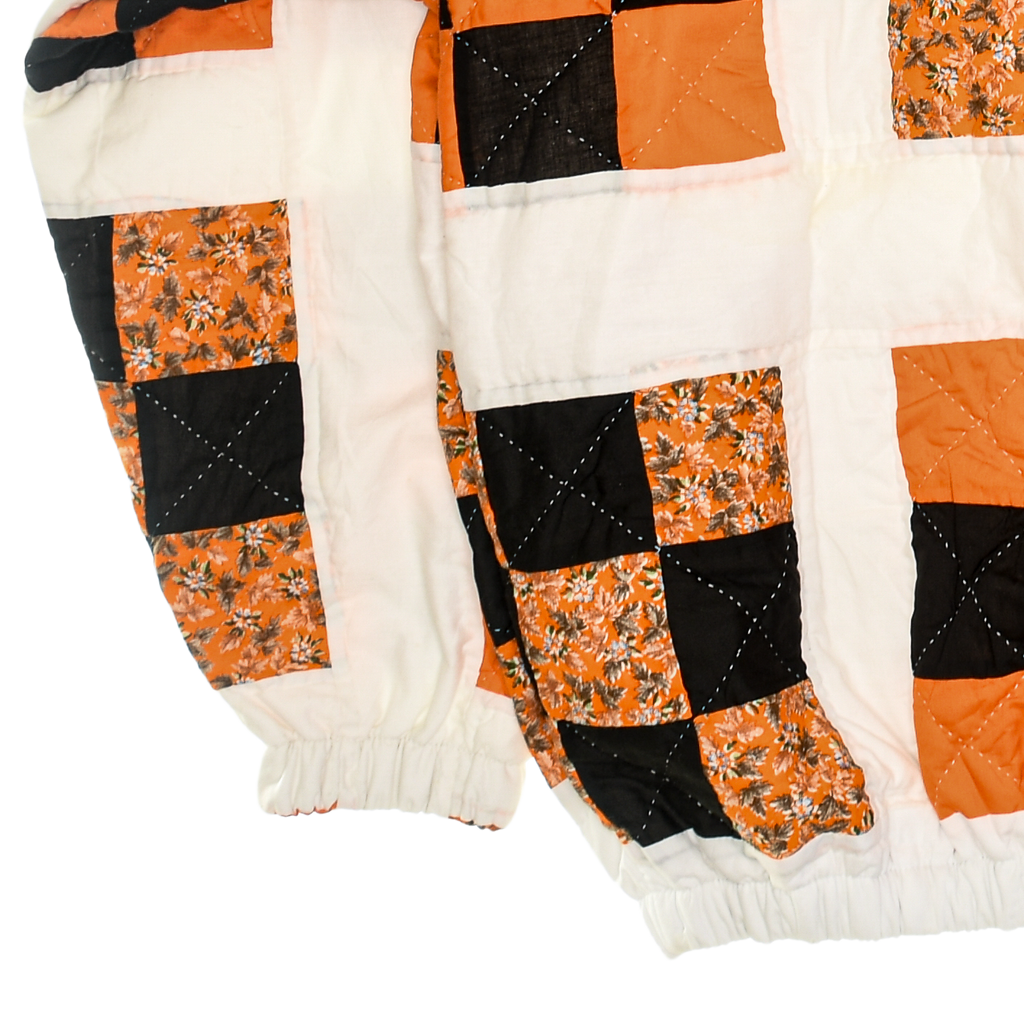 Orange & Black Patchwork Classic Quilt Bomber