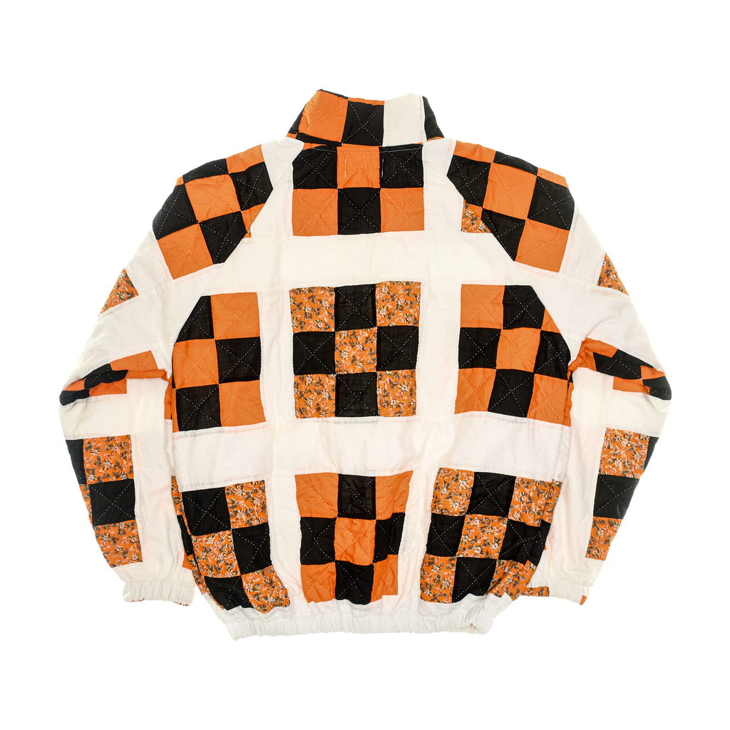 Orange & Black Patchwork Classic Quilt Bomber