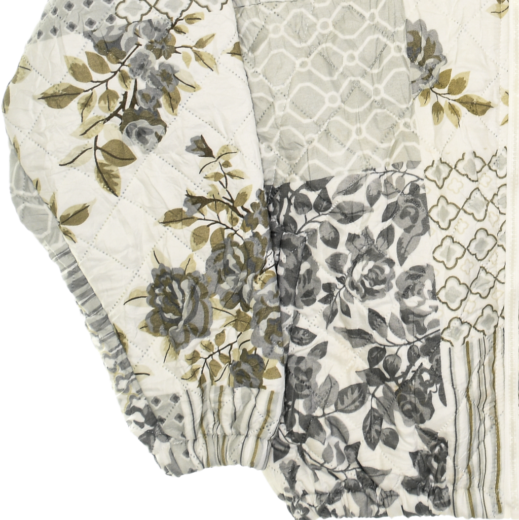 Gray Floral Patchwork Classic Quilt Bomber