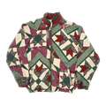 Burgundy & Green Patchwork Classic Quilt Bomber