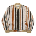 Brown Striped Classic Quilt Bomber