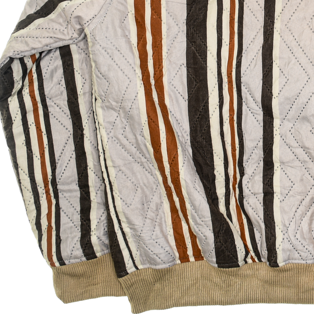 Brown Striped Classic Quilt Bomber