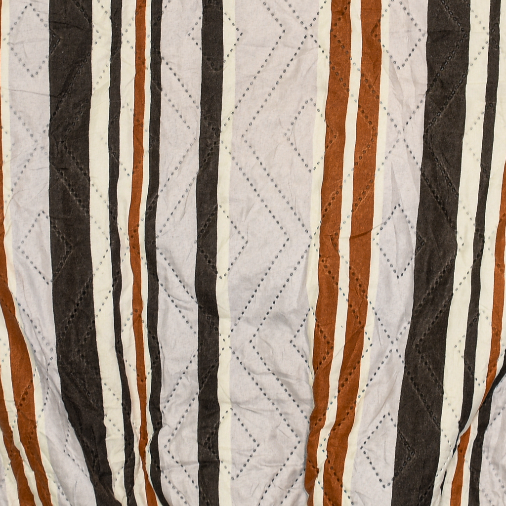 Brown Striped Classic Quilt Bomber