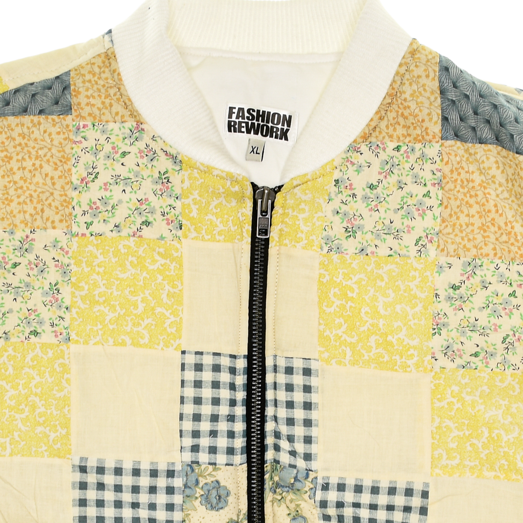 Yellow Patchwork Classic Quilt Bomber