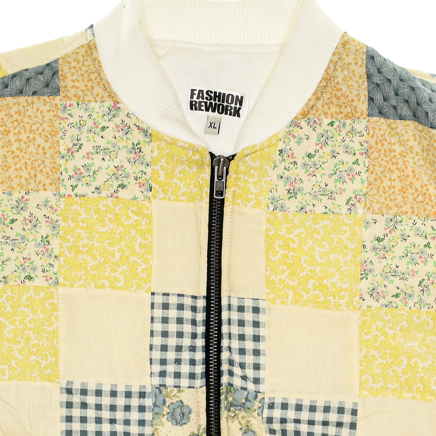 Yellow Patchwork Classic Quilt Bomber