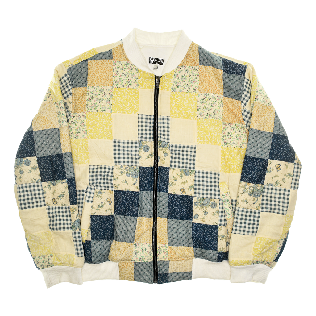 Yellow Patchwork Classic Quilt Bomber