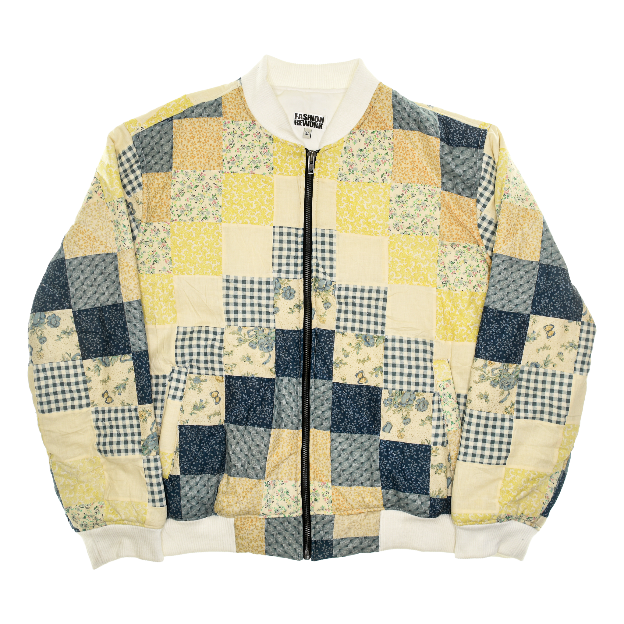 Yellow Patchwork Classic Quilt Bomber