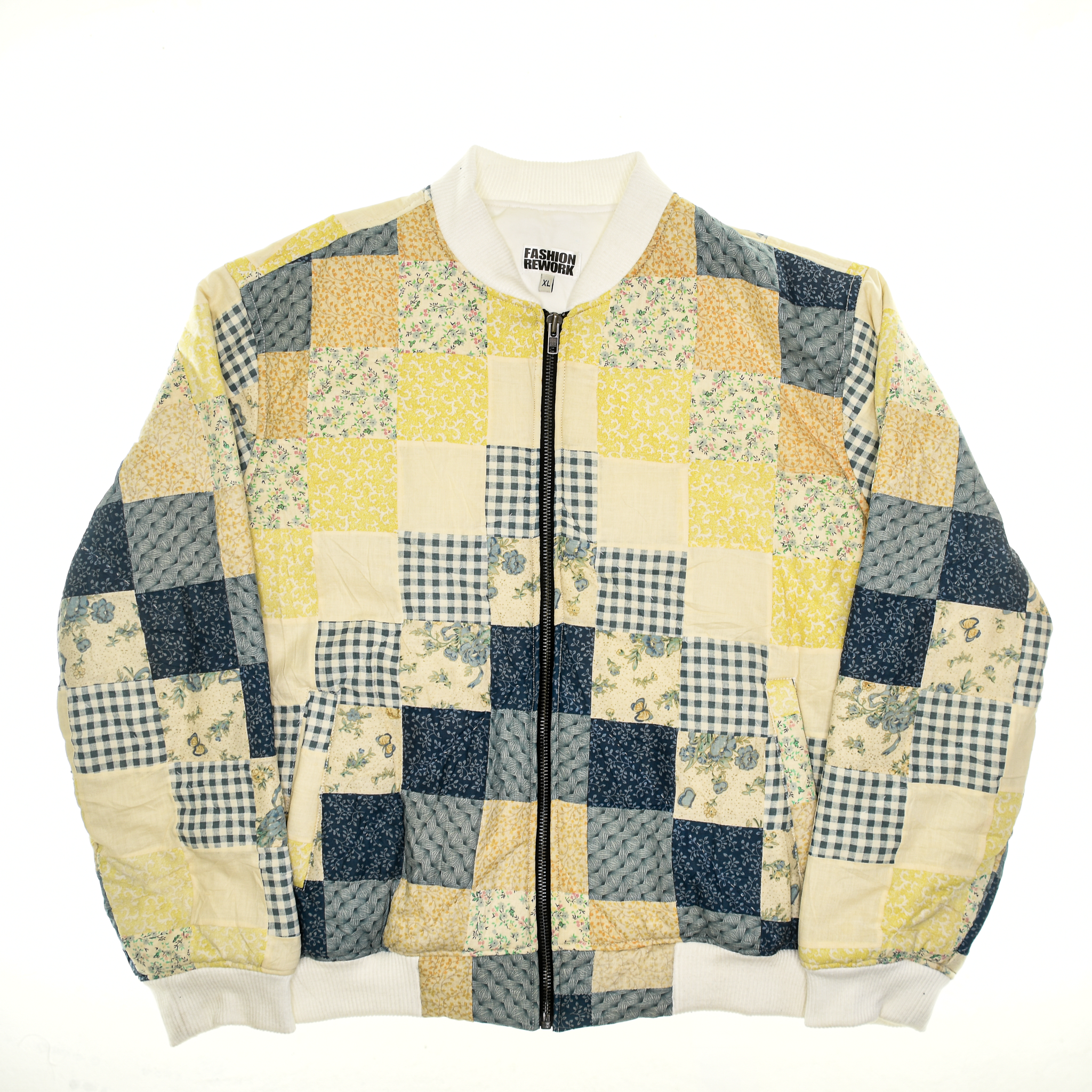 Yellow Patchwork Classic Quilt Bomber