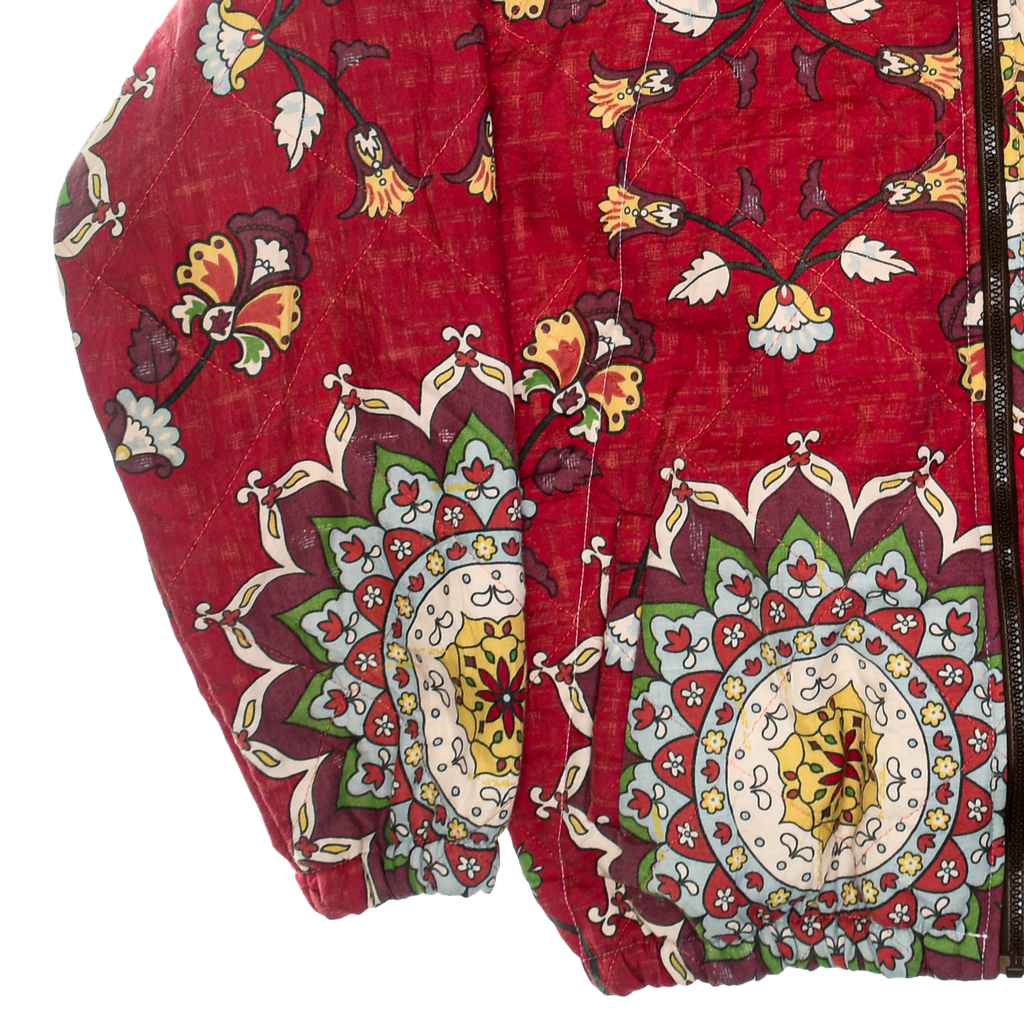 Red Mandala Classic Quilt Bomber