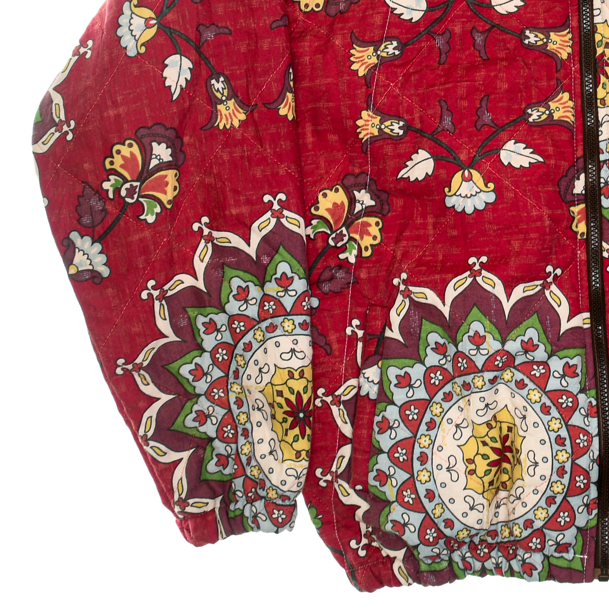 Red Mandala Classic Quilt Bomber