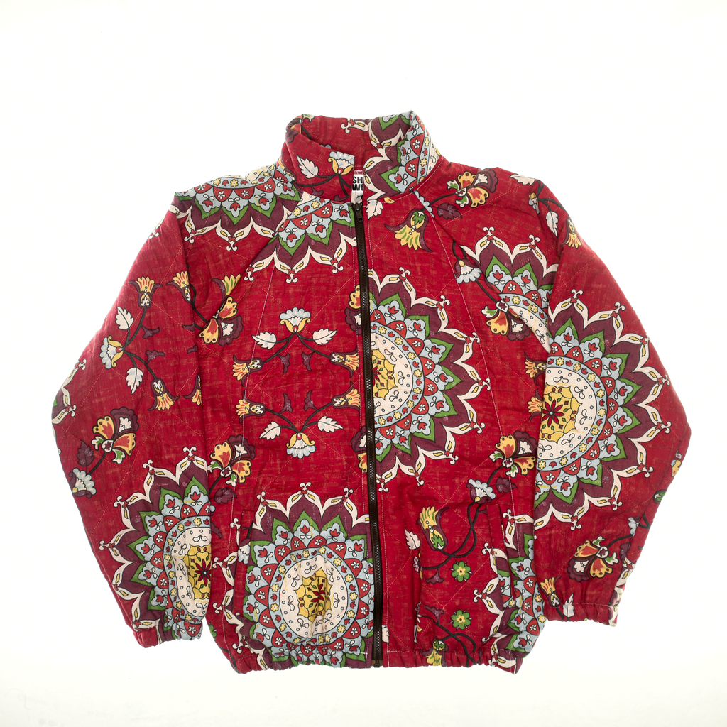 Red Mandala Classic Quilt Bomber