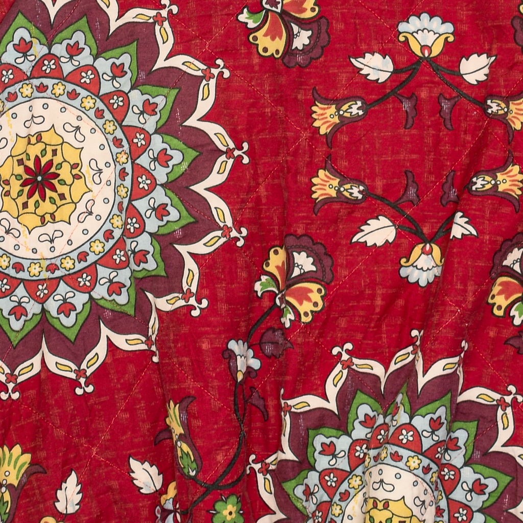 Red Mandala Classic Quilt Bomber