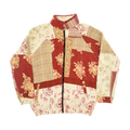Red & Tan Patchwork Classic Quilt Bomber