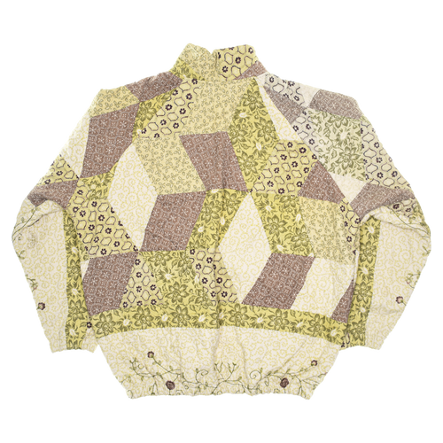 (MEASURE) Yellow & Purple Classic Quilt Bomber