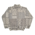 Gray Block Pattern Classic Quilt Bomber