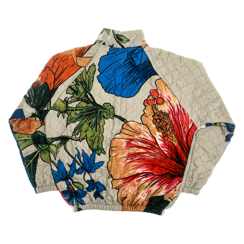 (MEASURE) Hibiscus Flower Classic Quilt Bomber