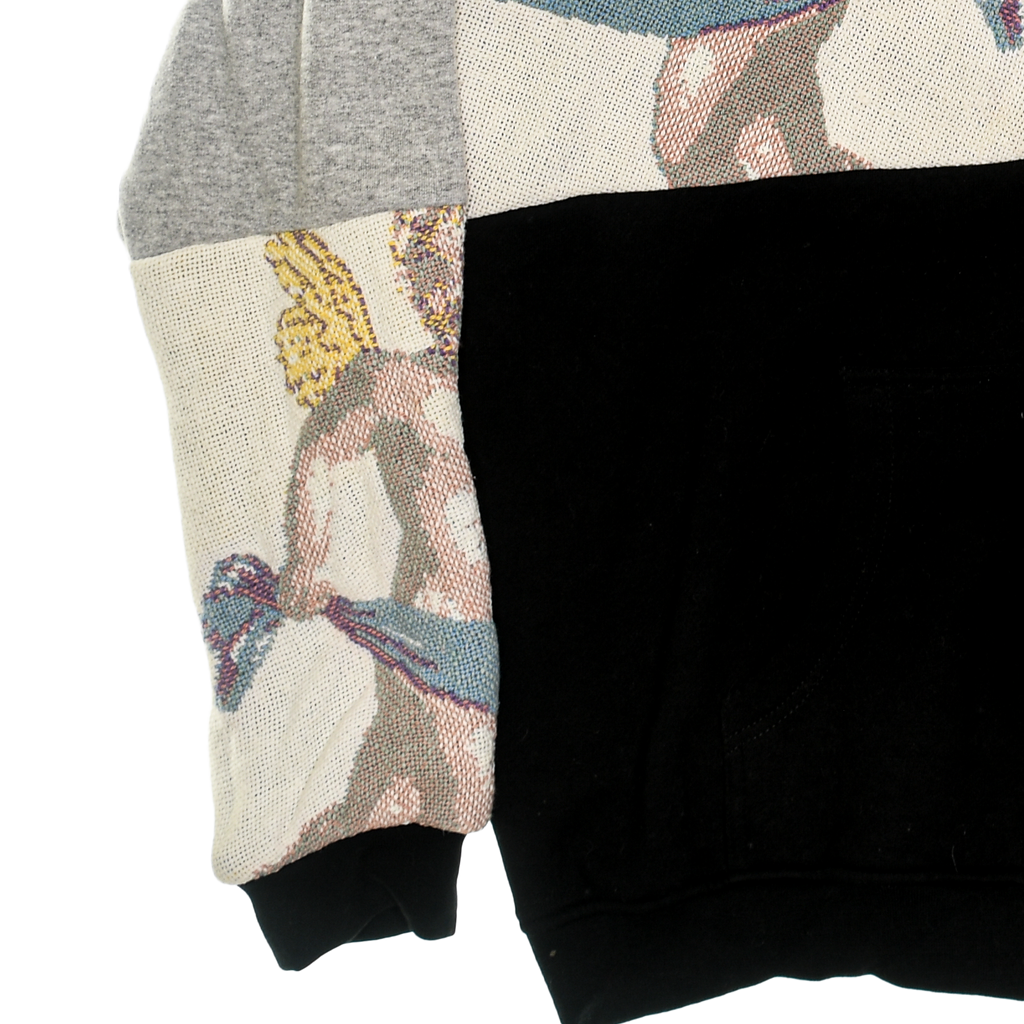 (MEASURE) Cherubim Angel Patchwork Tapestry Zip Up