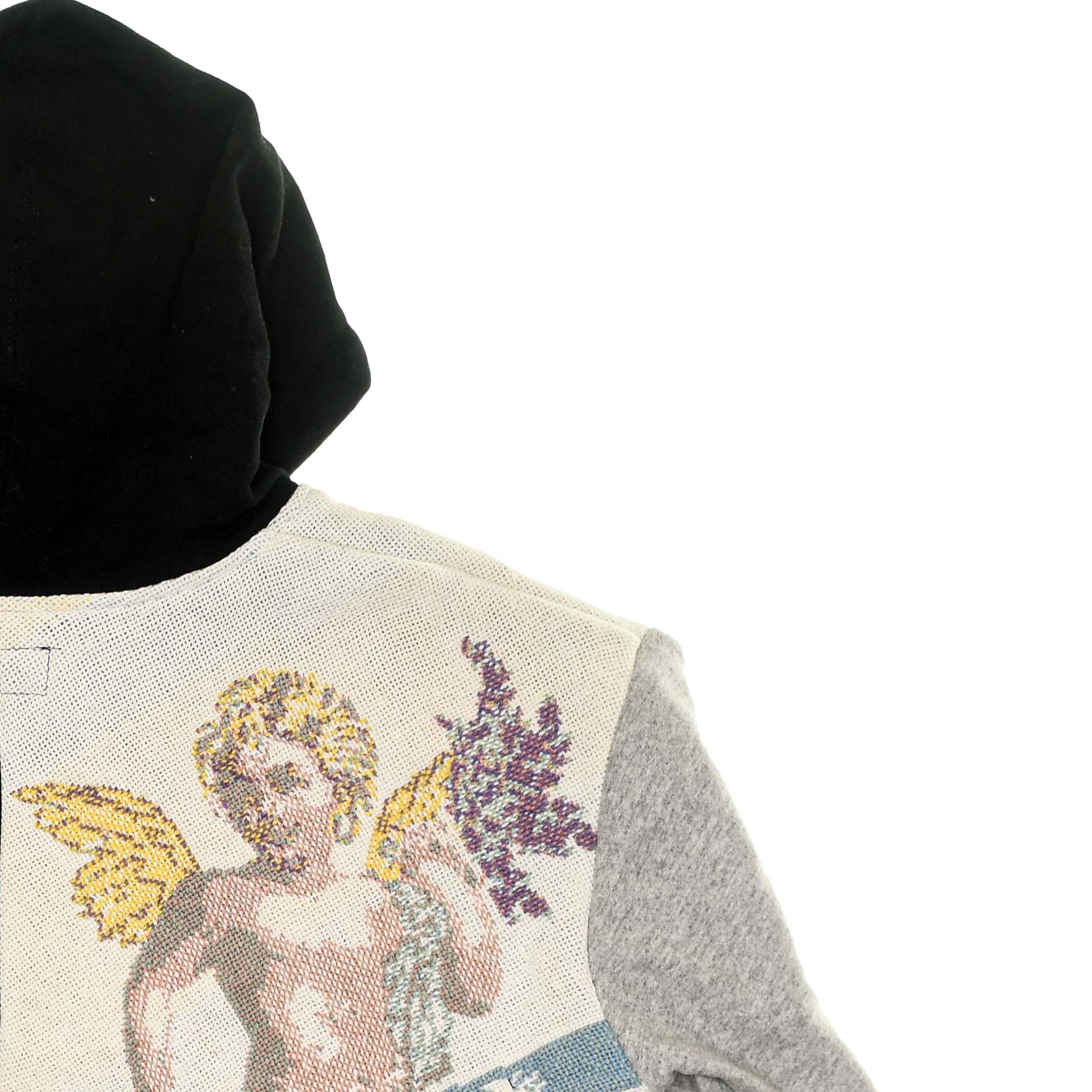 (MEASURE) Cherubim Angel Patchwork Tapestry Zip Up