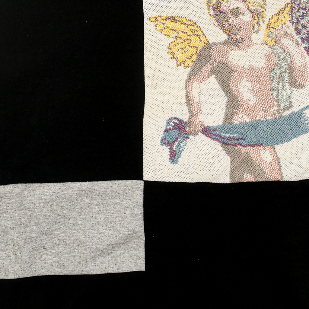 (MEASURE) Cherubim Angel Patchwork Tapestry Zip Up