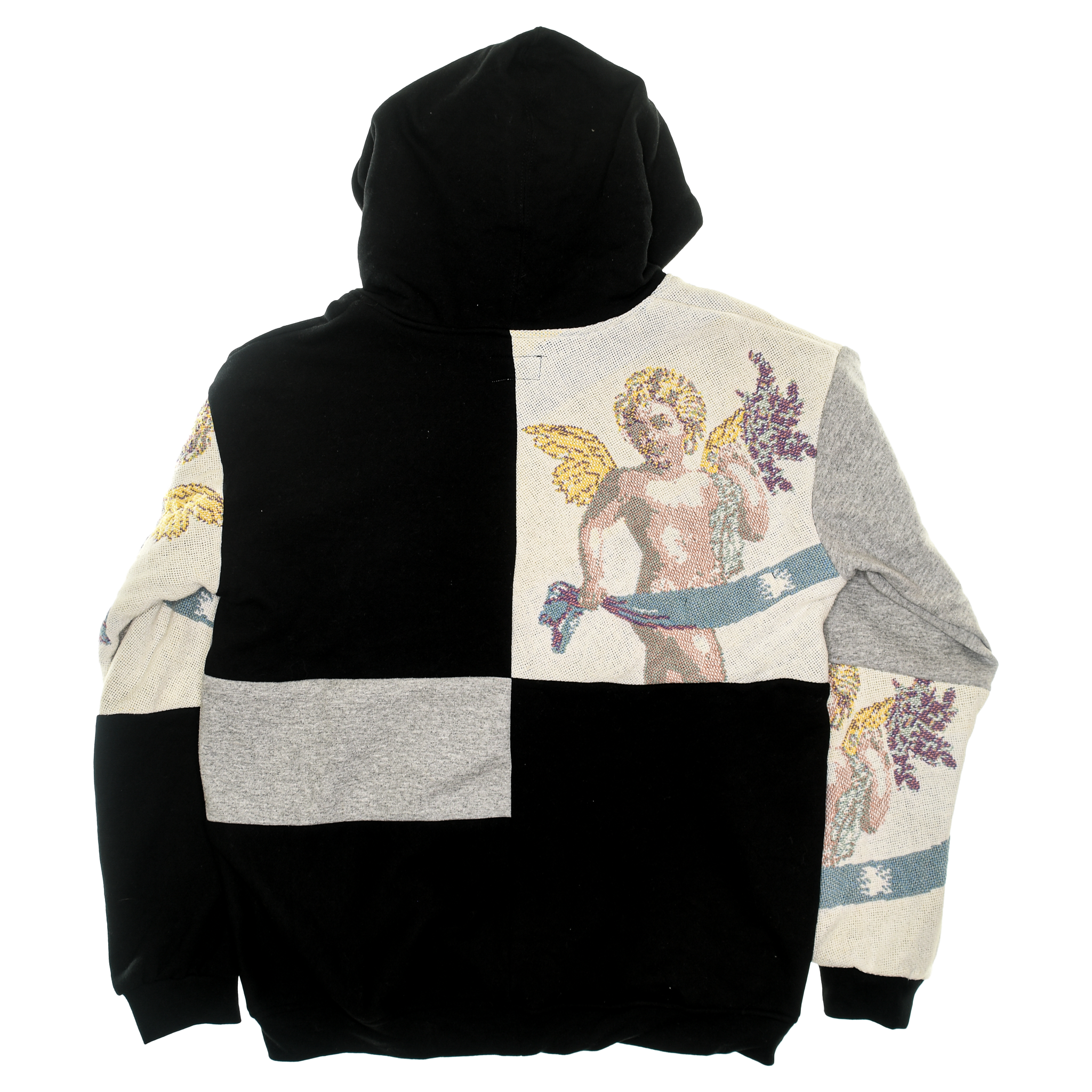 (MEASURE) Cherubim Angel Patchwork Tapestry Zip Up