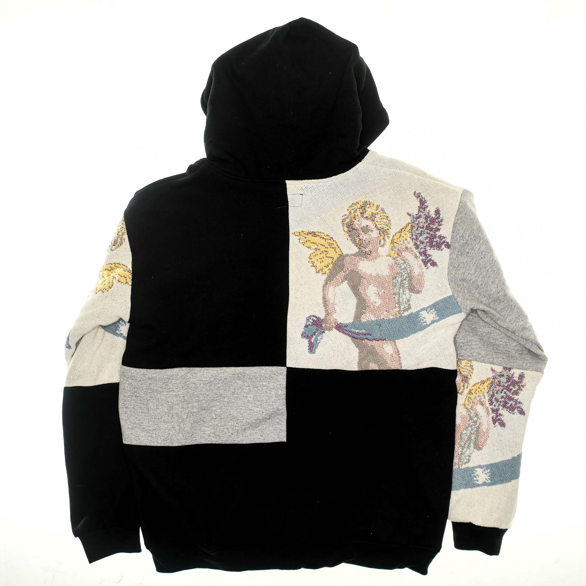 (MEASURE) Cherubim Angel Patchwork Tapestry Zip Up