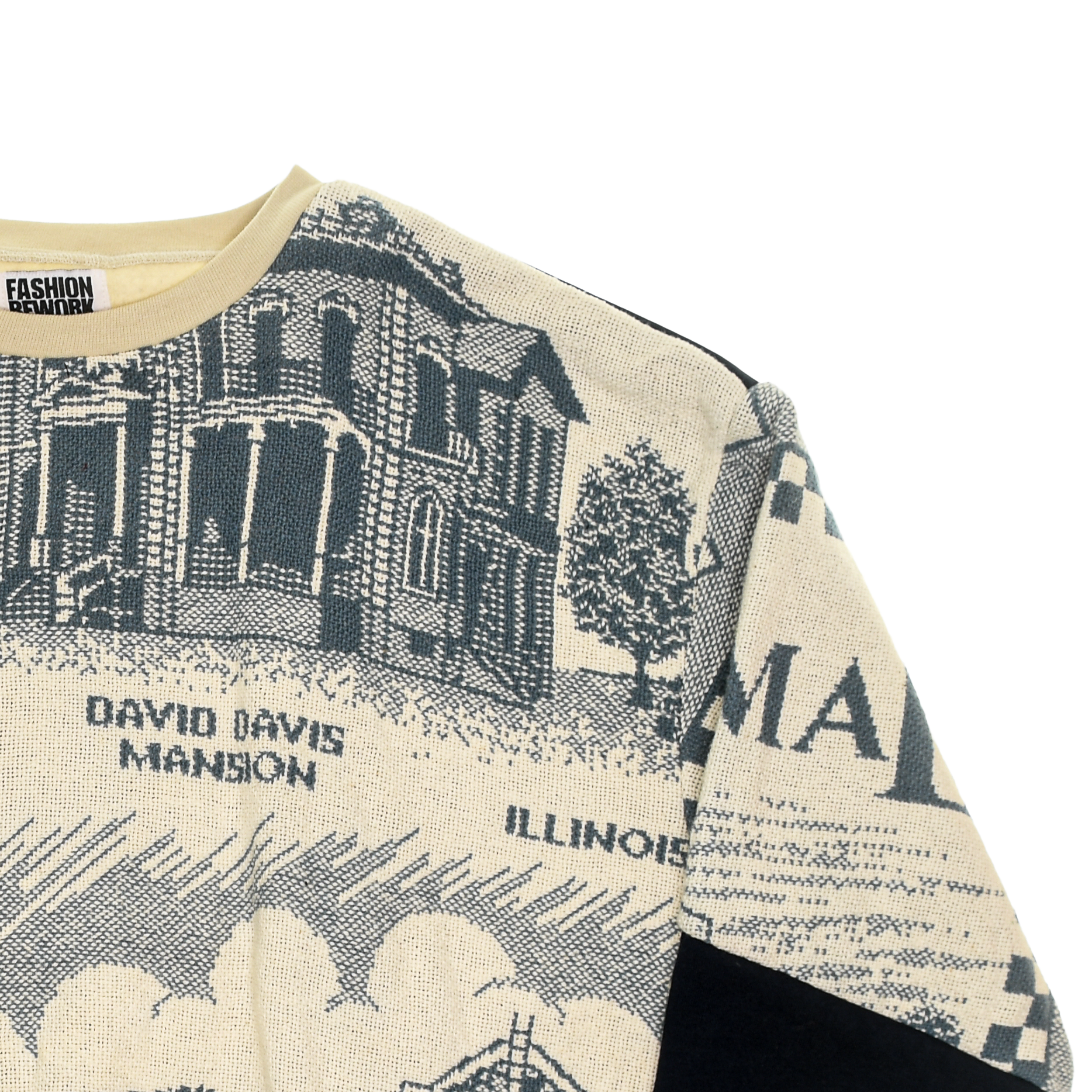 (MEASURE) Victorian Buildings Full Tapestry Panel Pullover