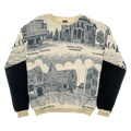 (MEASURE) Victorian Buildings Full Tapestry Panel Pullover