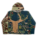 (MEASURE) Cottage Core Double Tapestry Zip Through
