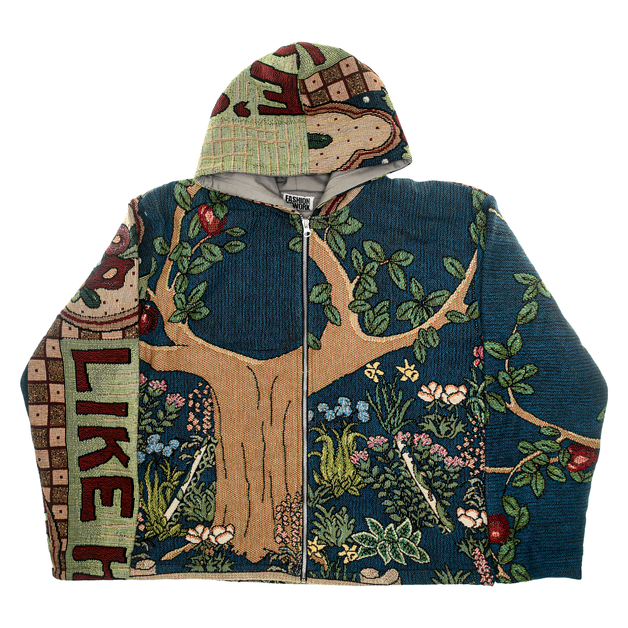 (MEASURE) Cottage Core Double Tapestry Zip Through