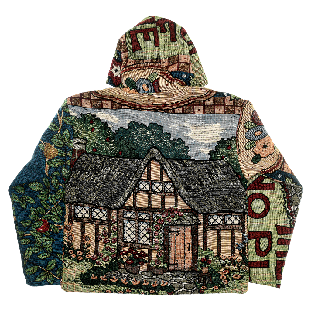 (MEASURE) Cottage Core Double Tapestry Zip Through