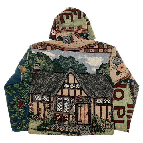 (MEASURE) Cottage Core Double Tapestry Zip Through