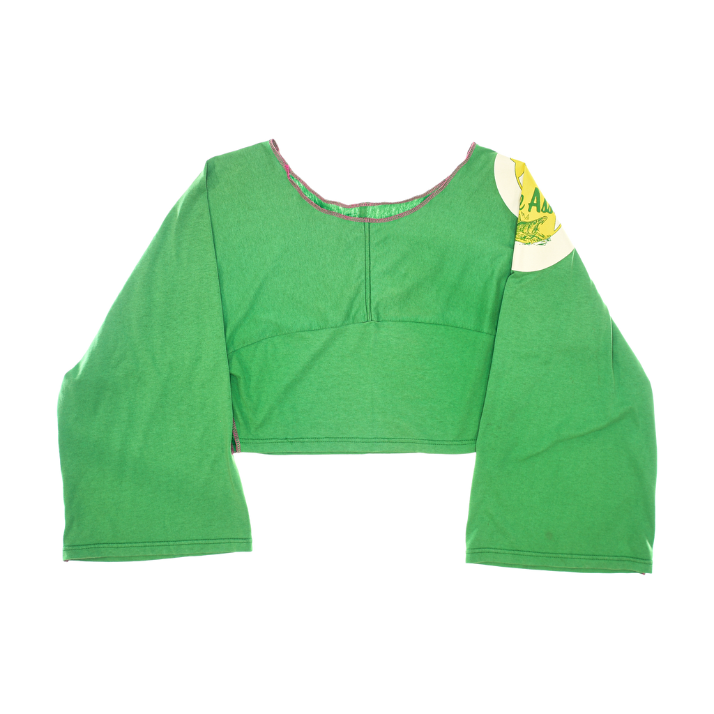Watermelon Green Reversible Crop Top