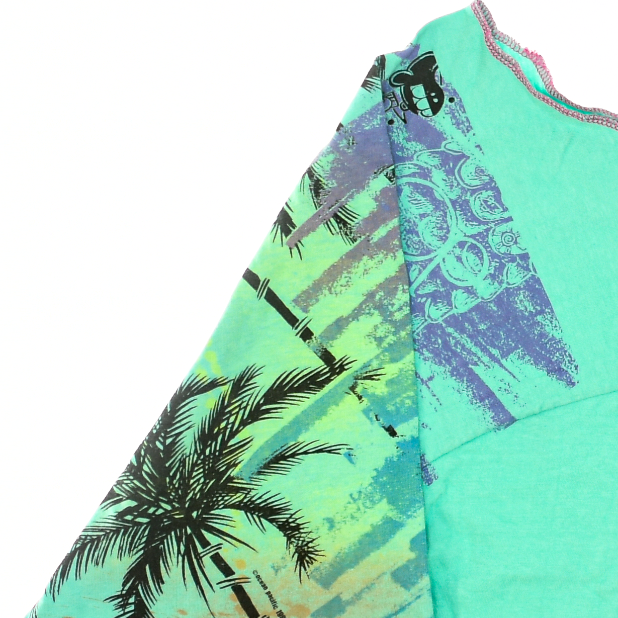 Bright Tropical Reversible Crop Top