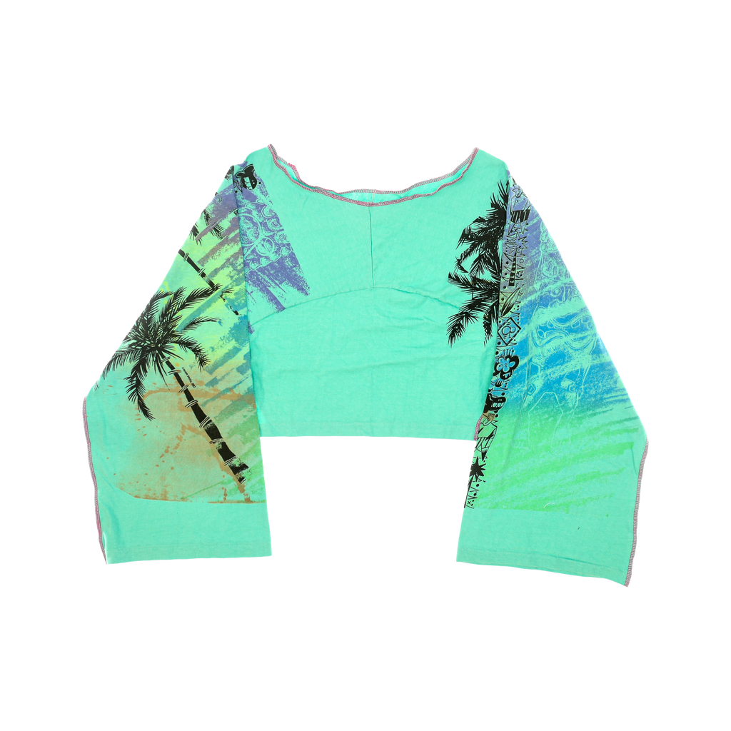 Bright Tropical Reversible Crop Top