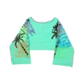 Bright Tropical Reversible Crop Top