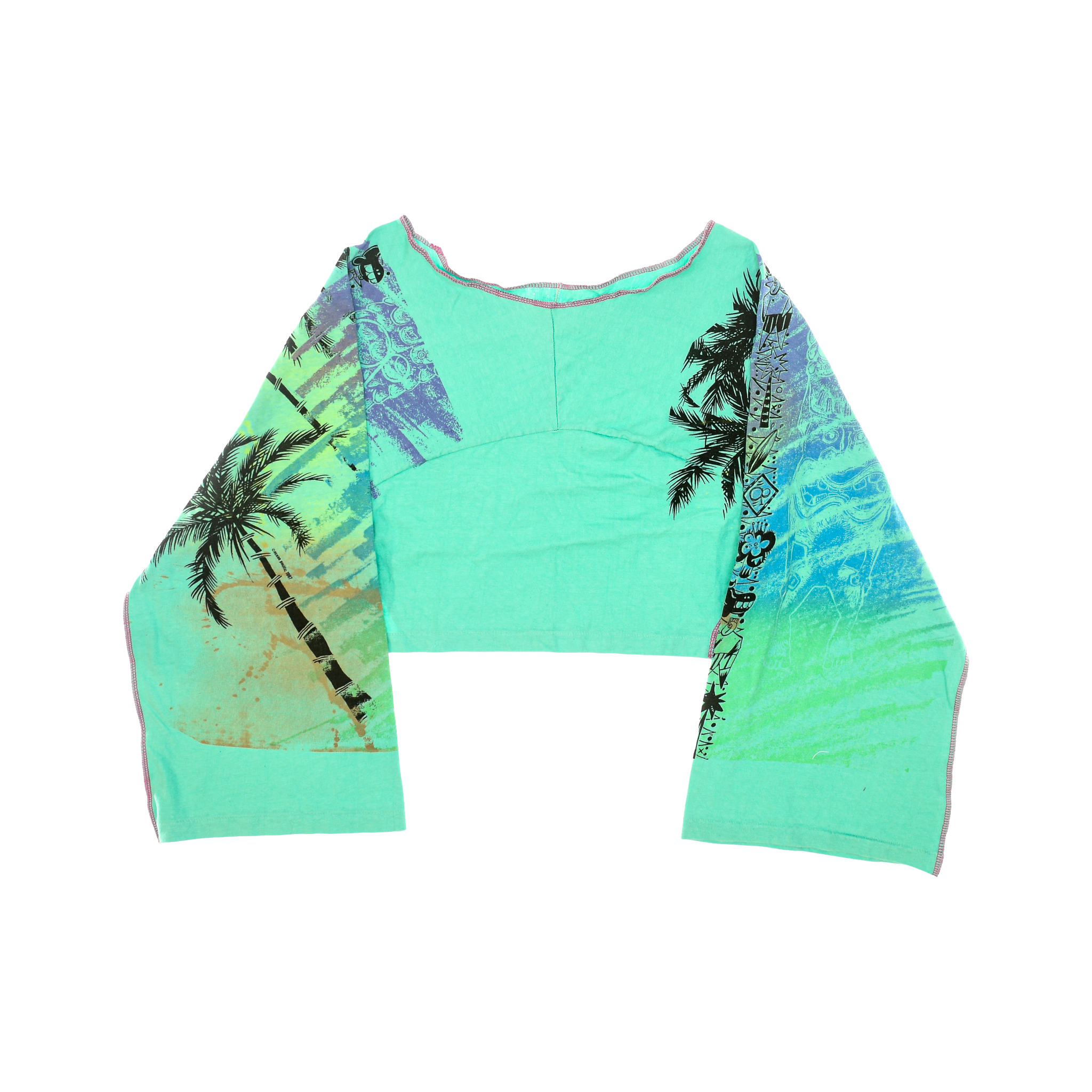 Bright Tropical Reversible Crop Top